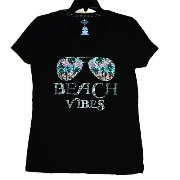 Girls Trip Beach Vibes RN rhinestone  short sleeved shirt sz XS S M L XL XXL 1X… - Picture 2 of 7